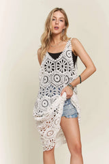 ADORA Crochet Cover-Up Tunic Top OutfitFlow