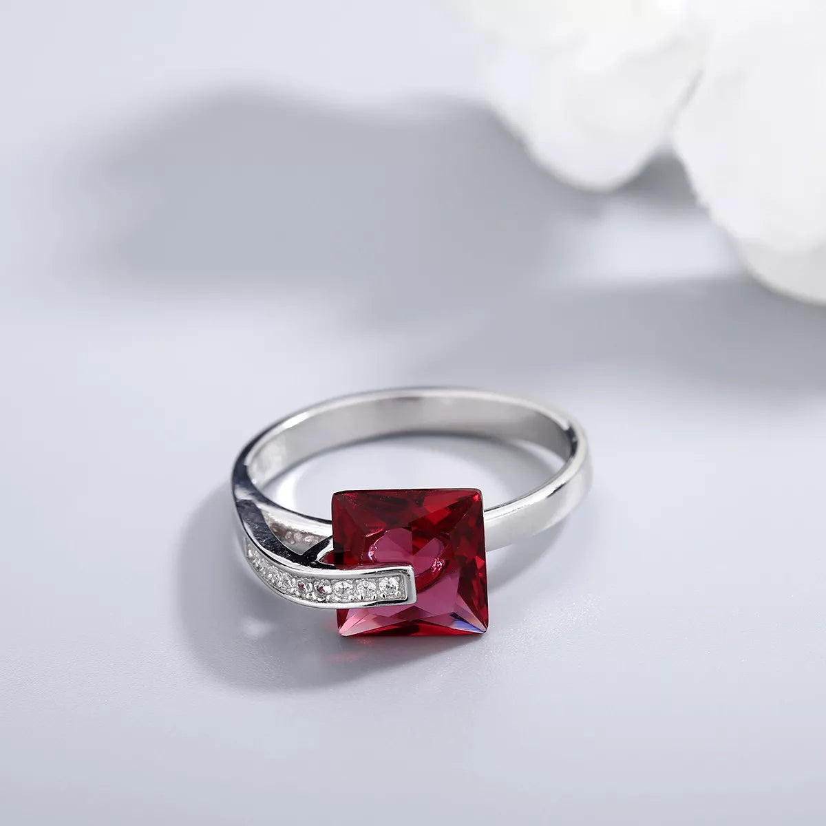 925 Sterling Silver Square Ring Silver OutfitFlow