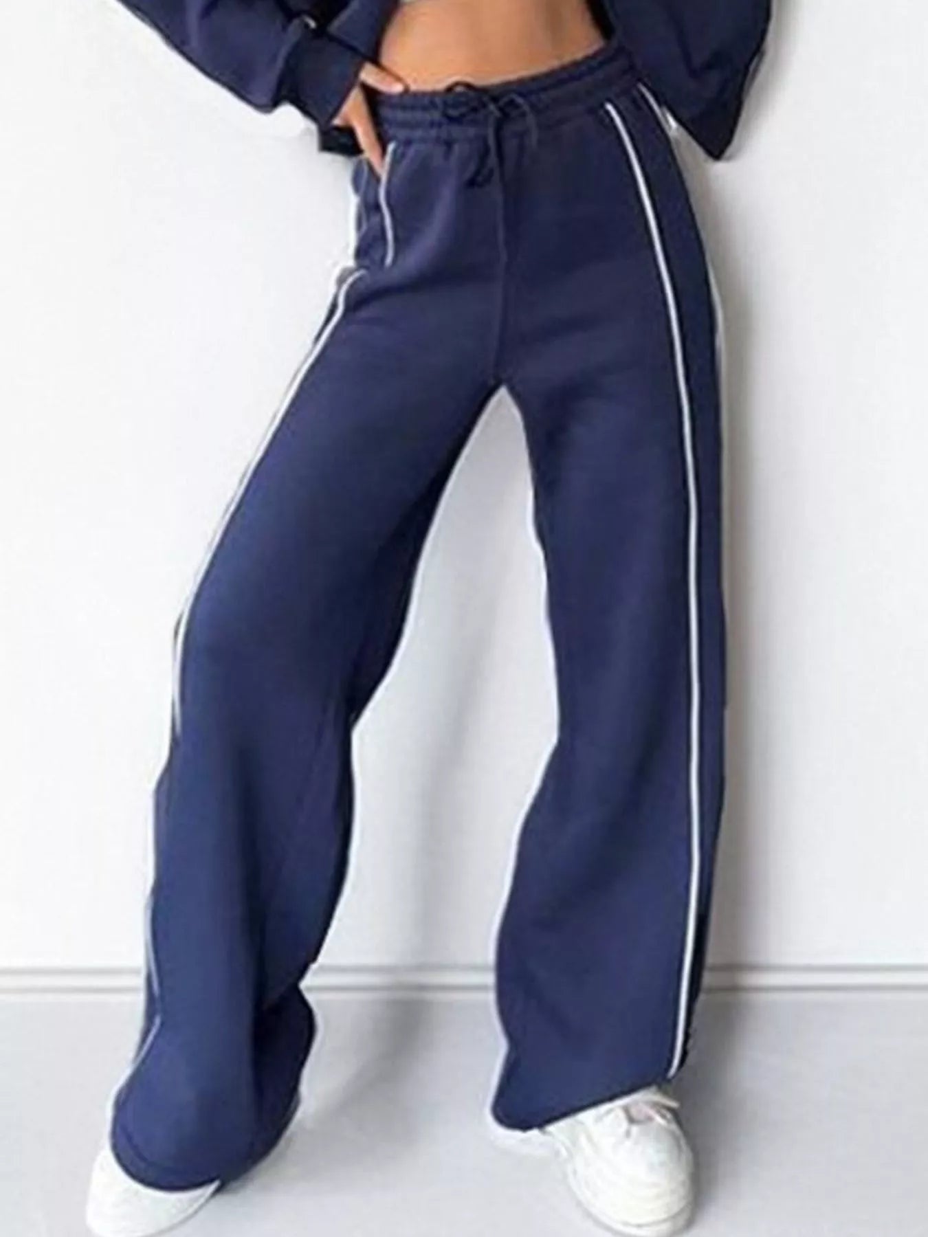 Full Size Zip Up Long Sleeve Top and Pants Set Plus Size OutfitFlow