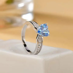 2 Carat Moissanite 925 Sterling Silver Ring OutfitFlow