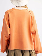 Plaid Flower Patched Round Neck T-Shirt OutfitFlow