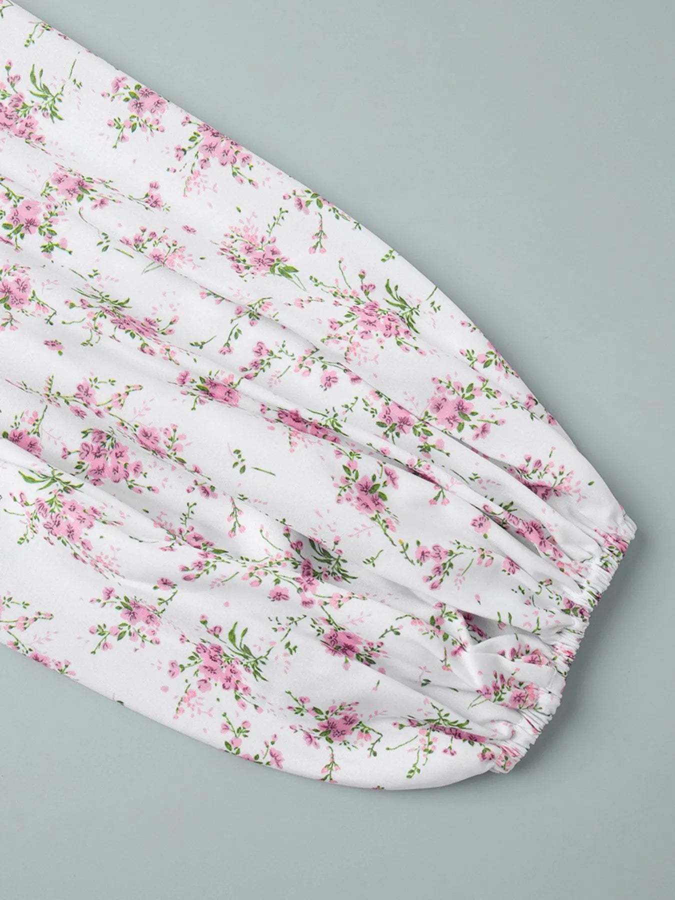 Floral Print Balloon Sleeve Dress OutfitFlow