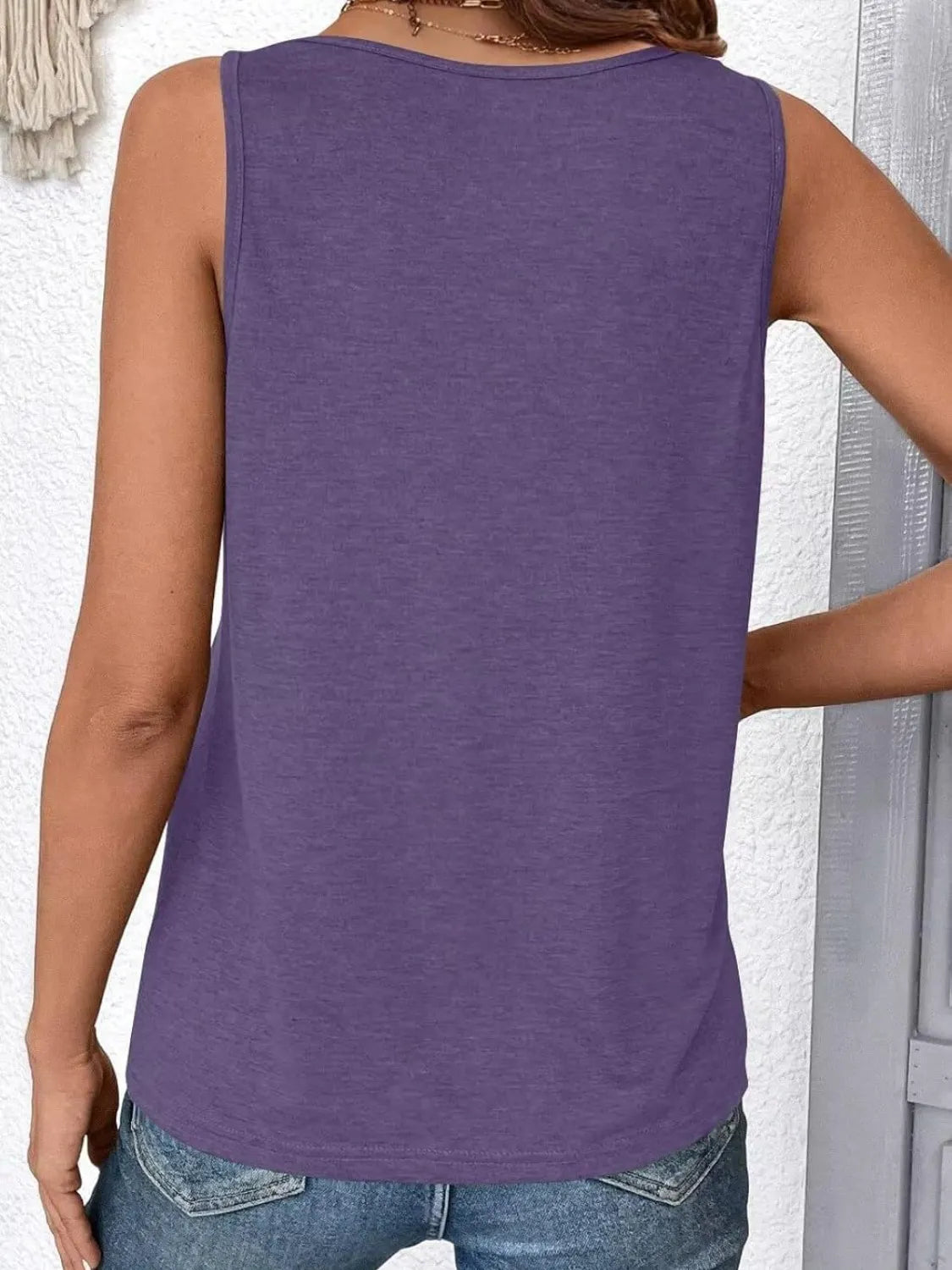 Ruched V-Neck Tank OutfitFlow