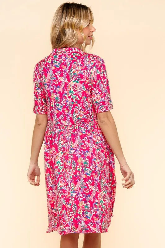 Haptics Johnny Collar Babydoll Dress with Side Pockets OutfitFlow
