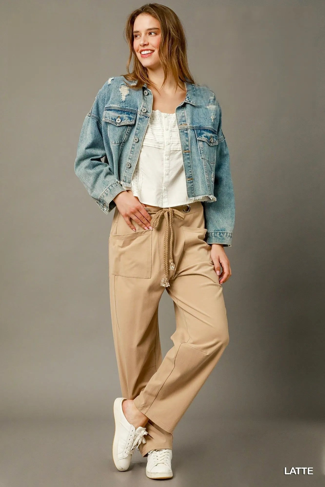 Umgee Cargo-Inspired Drawstring Pants OutfitFlow