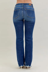 Judy Blue Full Size Mid-rise Non-distressed Hem Bootcut Jeans Plus Size OutfitFlow