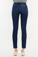 Kancan High-Rise Slim Fit Raw Hem Ankle Jeans OutfitFlow