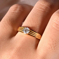 925 Sterling Silver Moissanite Ring OutfitFlow