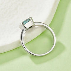 1 Carat Moissanite 925 Sterling Silver Ring OutfitFlow