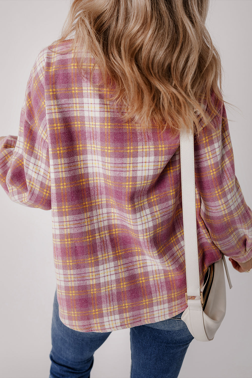 Outfit Flow - Plaid Collared Neck Button Up Jacket