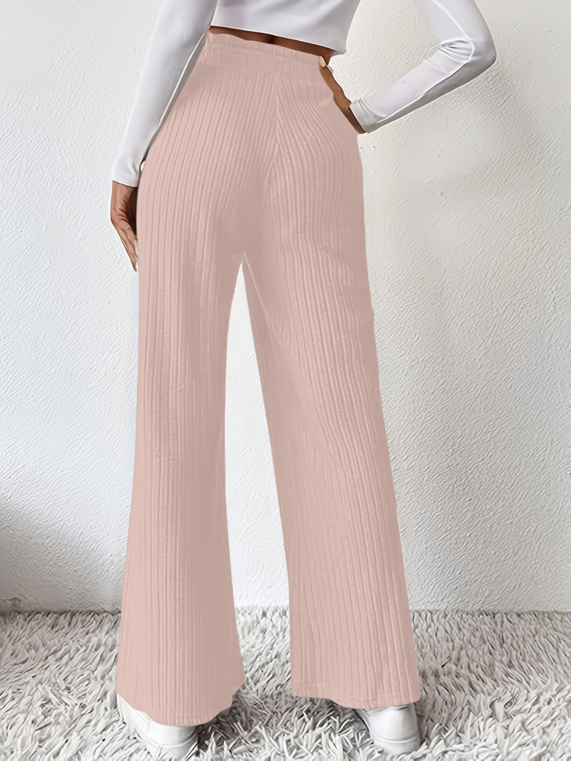 Outfit Flow - Ribbed High Waist Pants