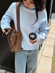 Turtleneck Long Sleeve Sweater OutfitFlow