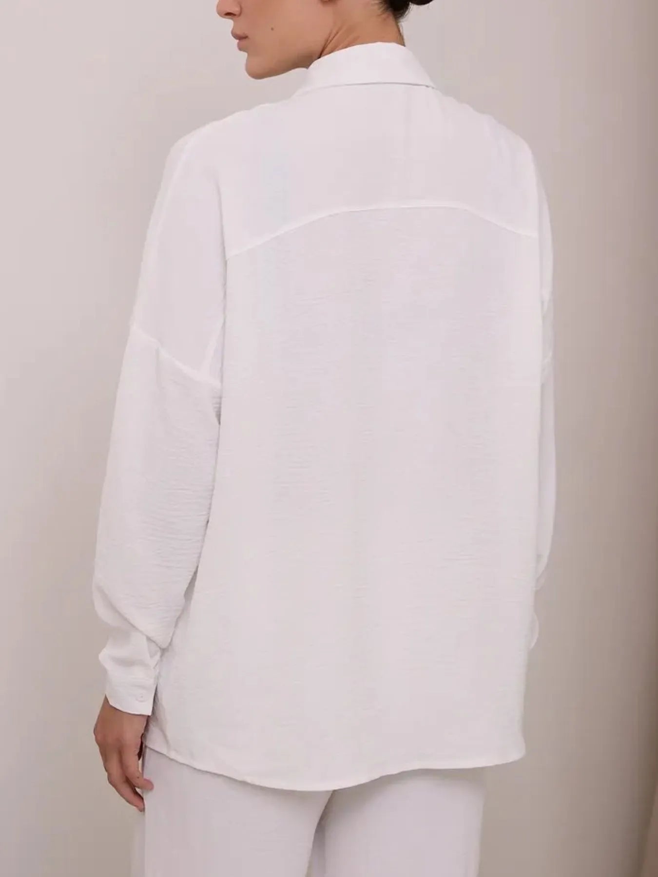 Button Up Long Sleeve Shirt and Pants Set OutfitFlow