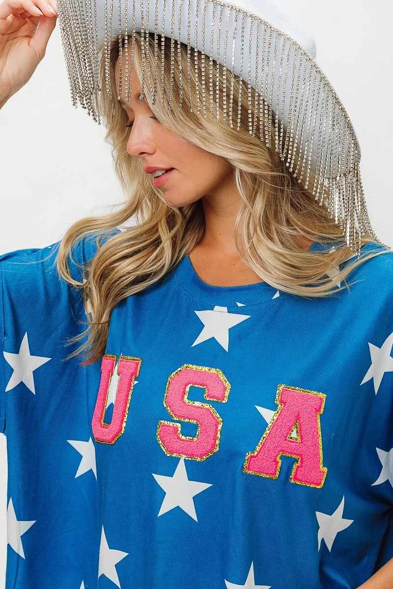 BiBi Fourth Of July Star Knit T-Shirt OutfitFlow