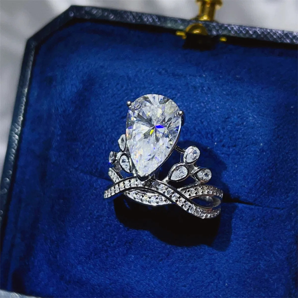 5 Carat Moissanite 925 Sterling Silver Ring OutfitFlow