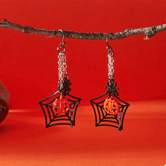 Halloween Spider Web Earrings OutfitFlow