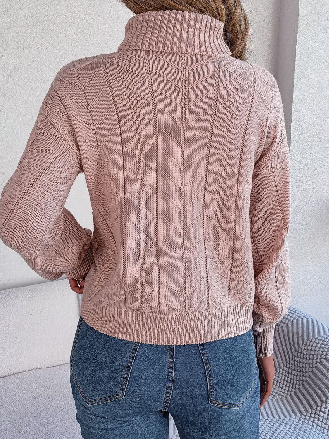 Cable-Knit Turtleneck Sweater OutfitFlow