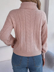 Cable-Knit Turtleneck Sweater OutfitFlow