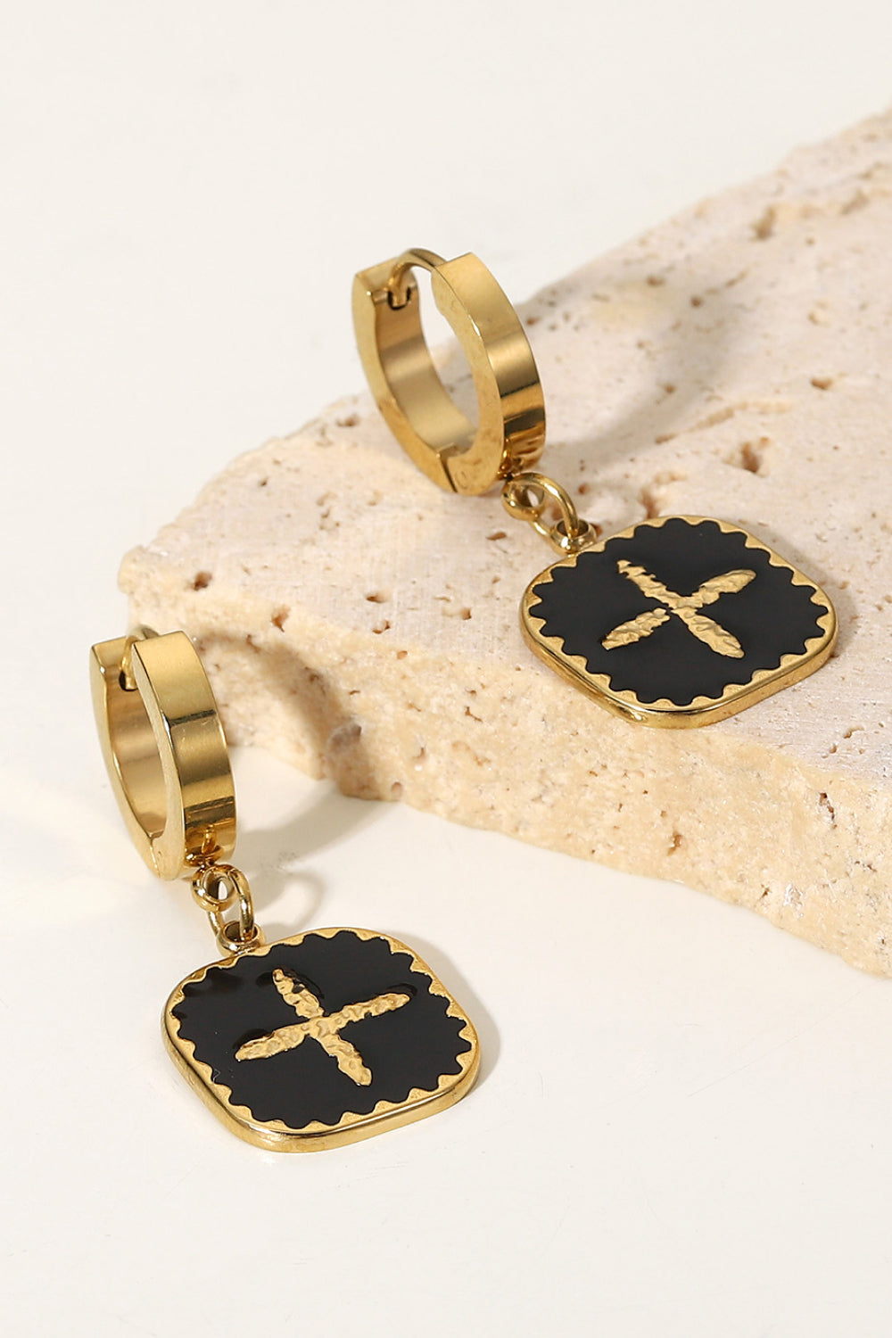 Plus Sign Square Shape Drop Earrings OutfitFlow