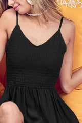 BiBi Smocked Body With Adjustable Strap Top OutfitFlow