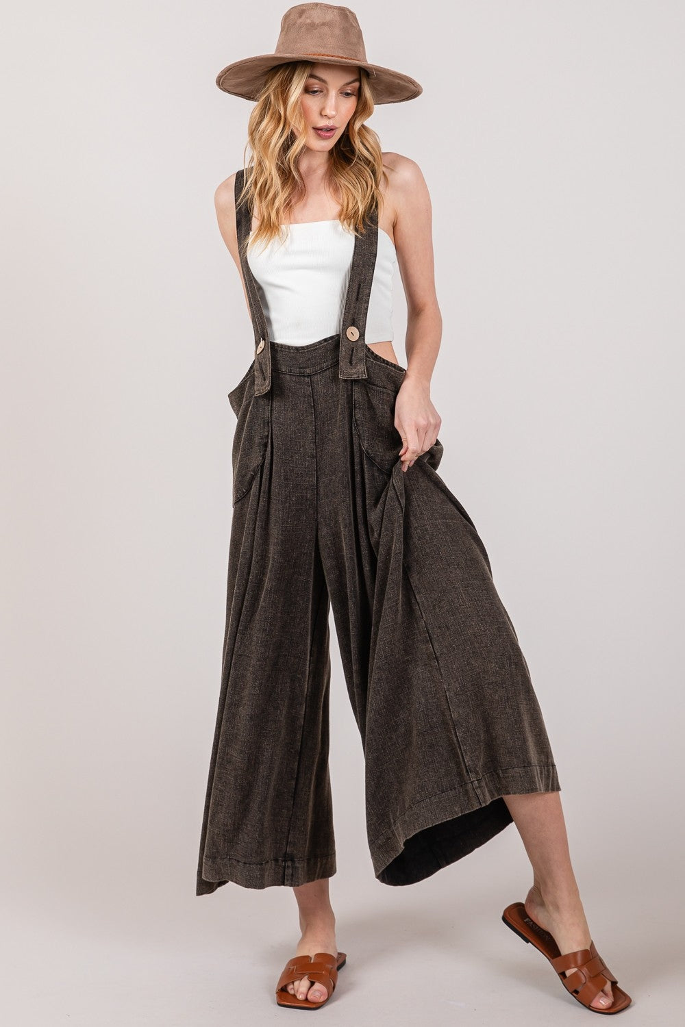 Outfit Flow - SAGE + FIG Full Size Wide Strap Wide Leg Overalls