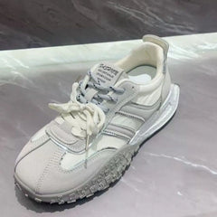 Round Toe Flats Athletic Gray OutfitFlow