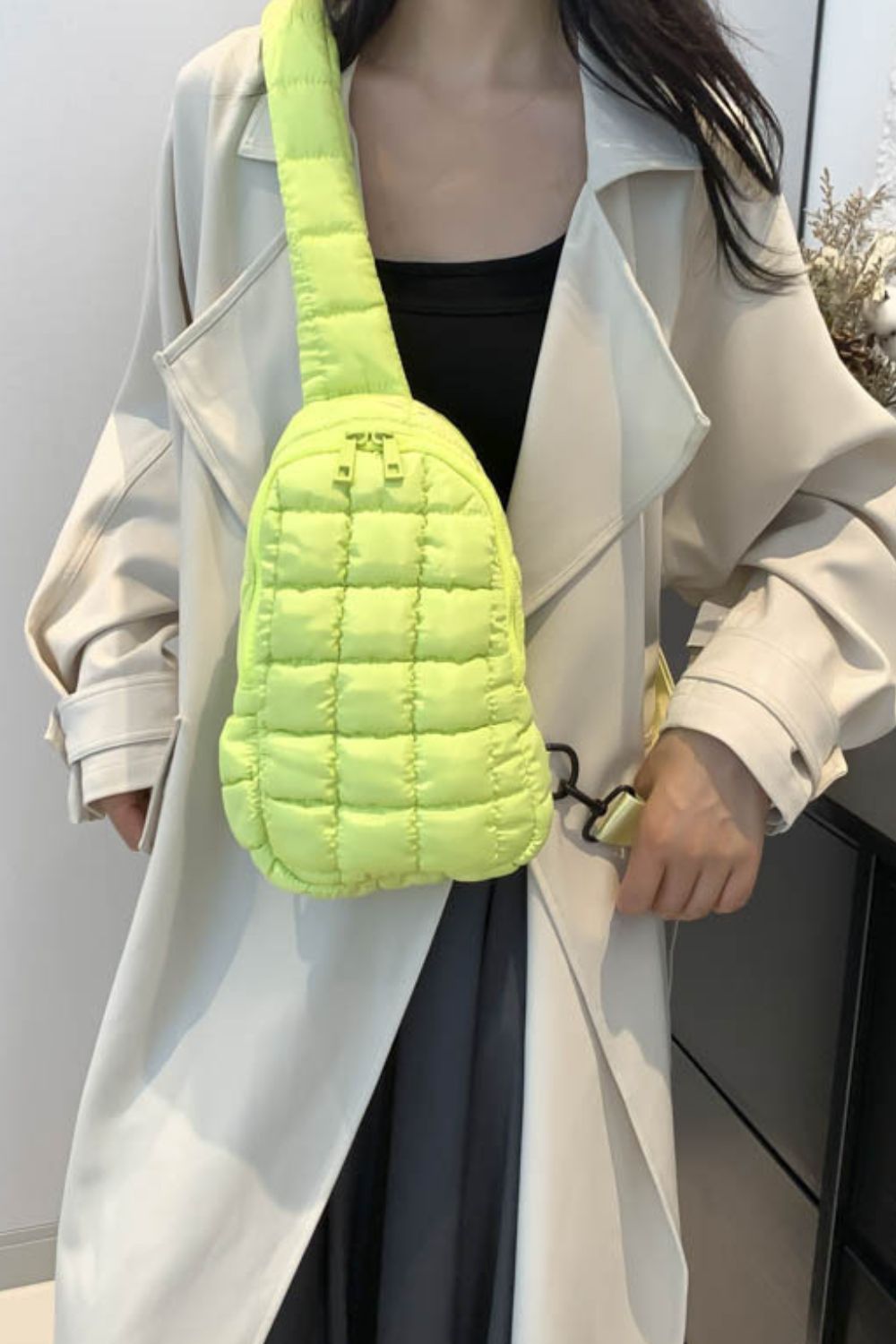 Quilted Nylon Crossbody Bag