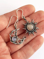 Alloy Moon & Sun Dangle Earrings OutfitFlow