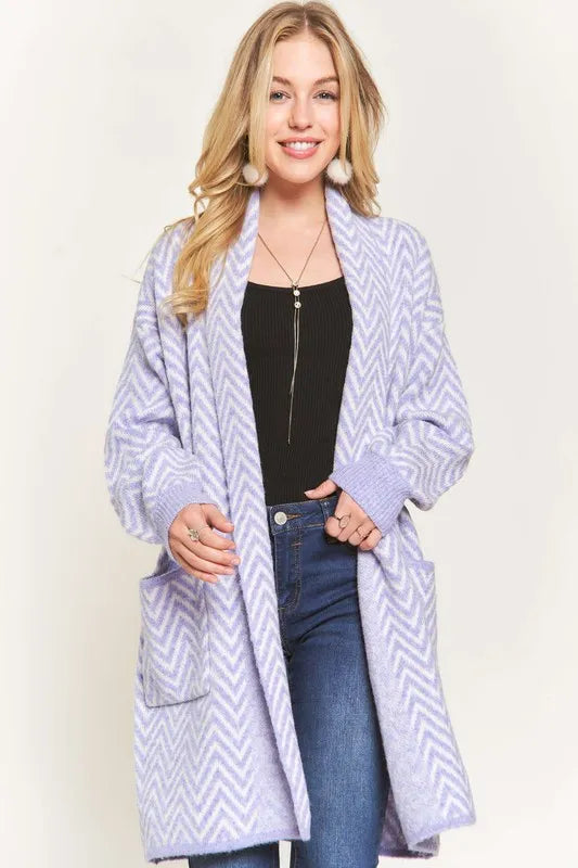 ADORA Chevron Sweater Cardigan OutfitFlow