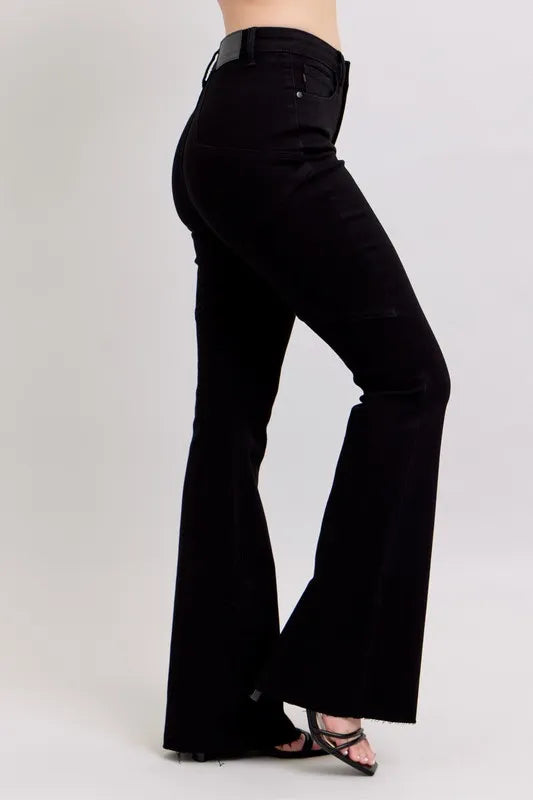 Judy Blue Full Size High Waist Star Seam Detail Flare Plus Size OutfitFlow