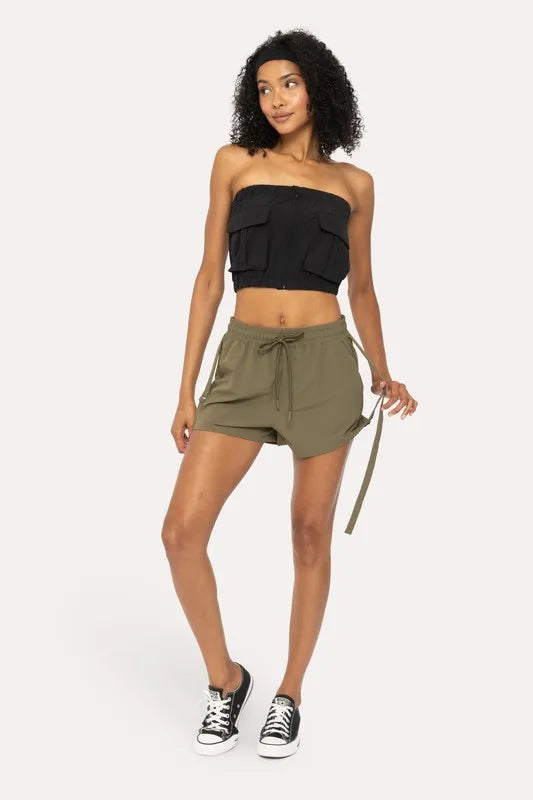 MONO B Cargochic Ribstop Tube Top OutfitFlow