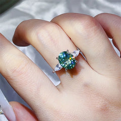 3 Carat Moissanite 925 Sterling Silver Ring OutfitFlow
