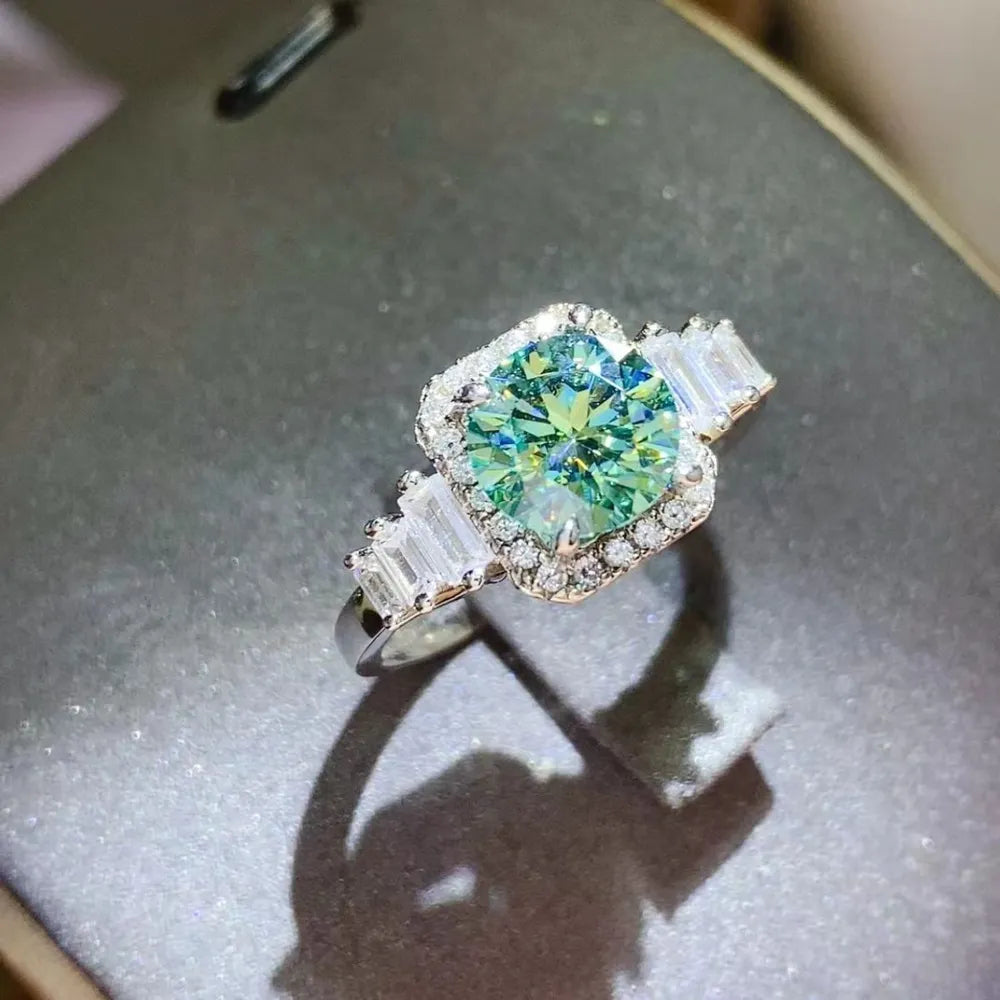 3 Carat Moissanite 925 Sterling Silver Ring OutfitFlow