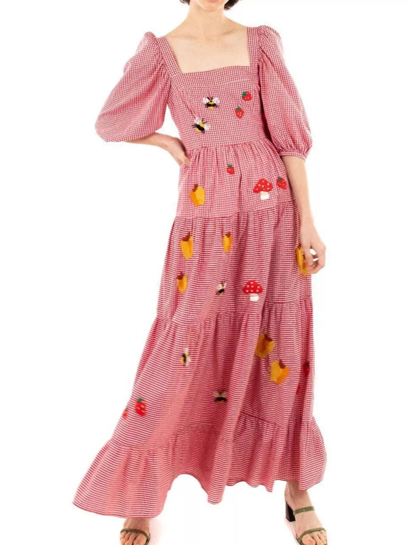 Square Neck Tiered Maxi Dress OutfitFlow