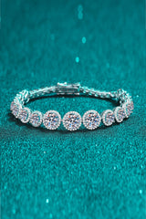 925 Sterling Silver 10.4 Carat Moissanite Bracelet OutfitFlow