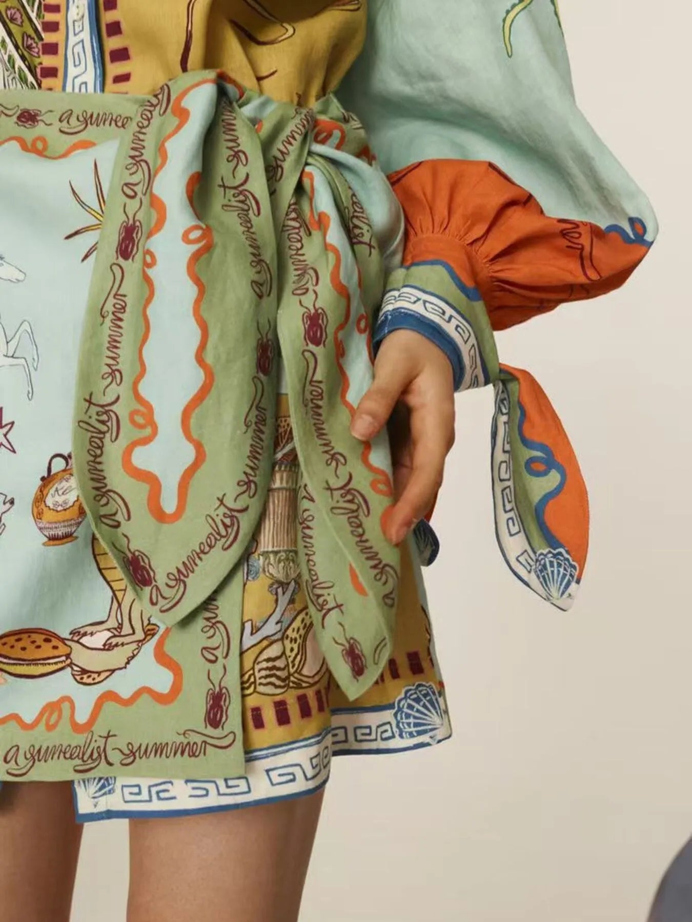 Printed Long Sleeve Shirt Dress OutfitFlow