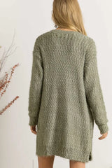 ADORA Comfy Fuzzy Sweater Cardigan OutfitFlow