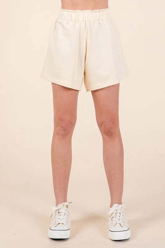 Lime 'N' Chili French Terry Sweatshirt and Shorts Set OutfitFlow