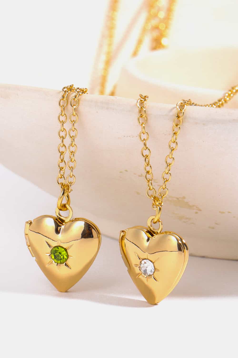 Zircon Heart Shape 14K Gold-Plated Pendant Necklace OutfitFlow