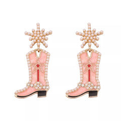 Cowgirl Boot Dangle Earrings OutfitFlow