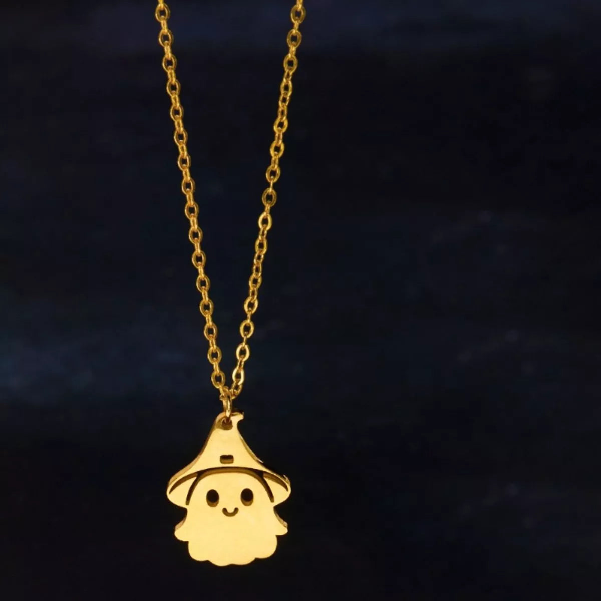 Halloween Ghost Pendant Necklace OutfitFlow