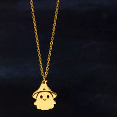 Halloween Ghost Pendant Necklace OutfitFlow