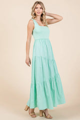 Mittoshop Mix Media Square Neck Maxi Dress OutfitFlow