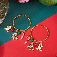 Christmas Theme Hoop Earrings OutfitFlow