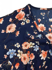 Floral Print Ruffle Sleeve Tiered Mini Dress OutfitFlow