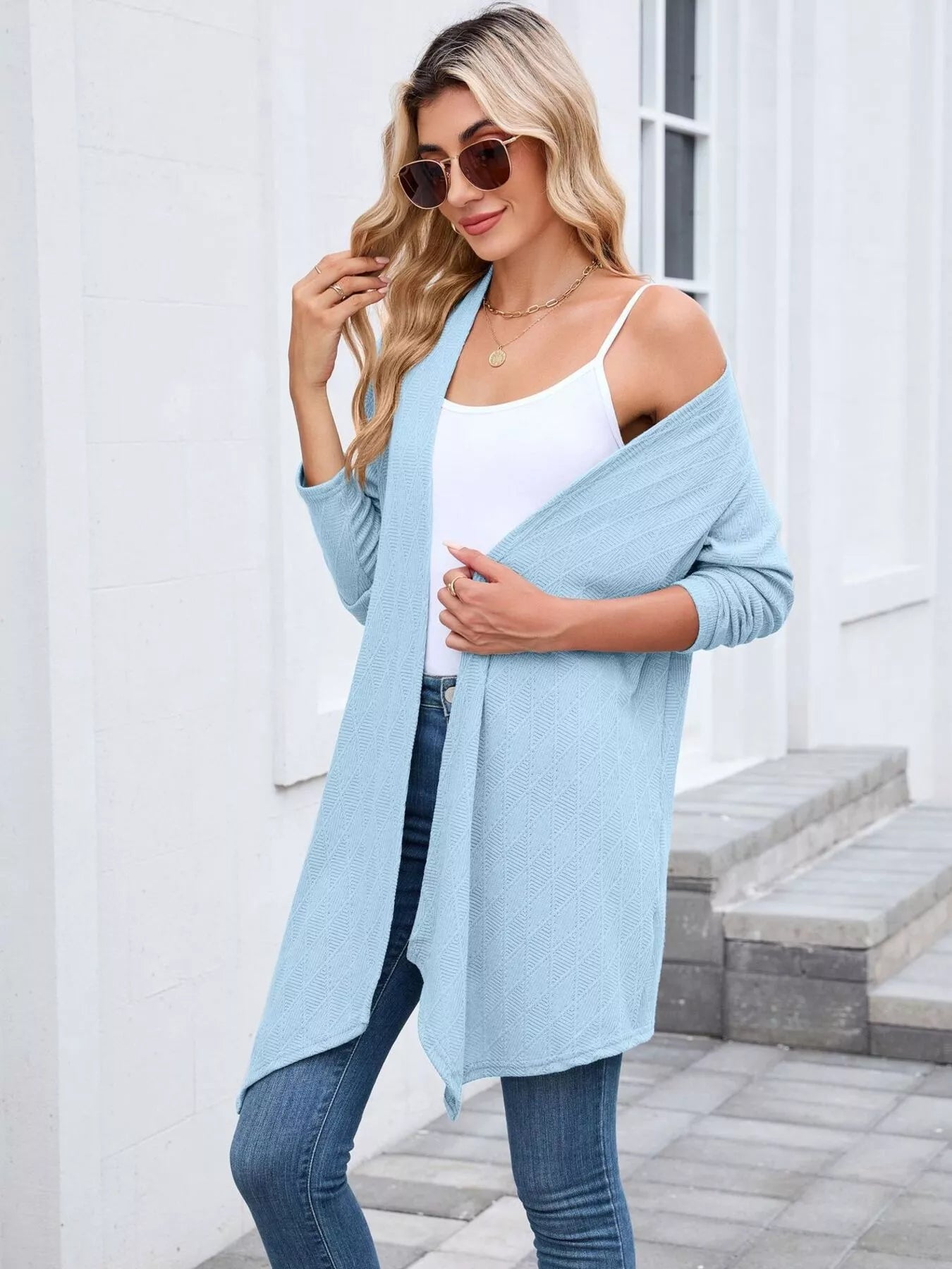 Open Front Long Cardigan OutfitFlow