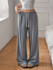 Drawstring Wide Leg Pants OutfitFlow