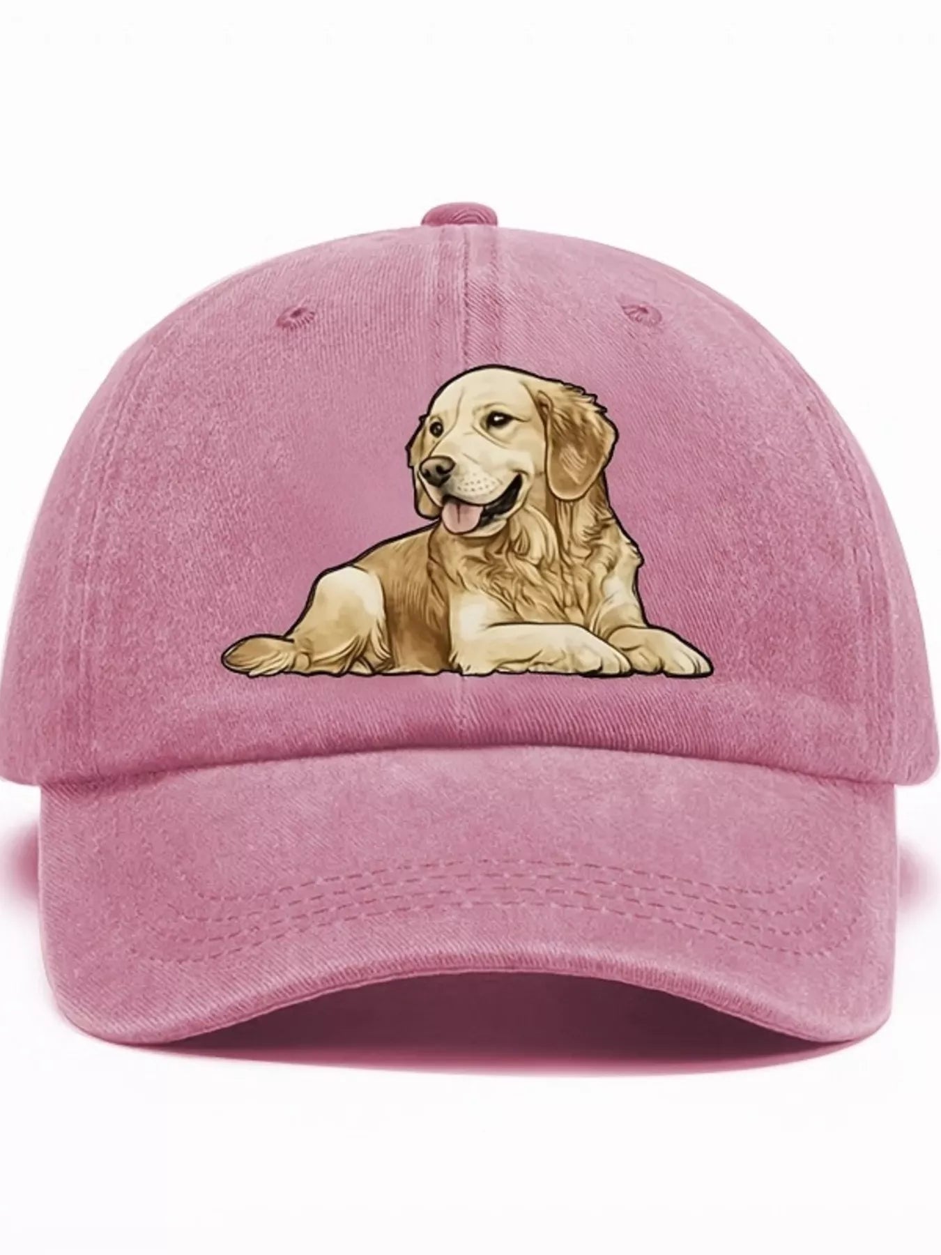 Dog Washed Adjustable Baseball Cap Pink One Size OutfitFlow