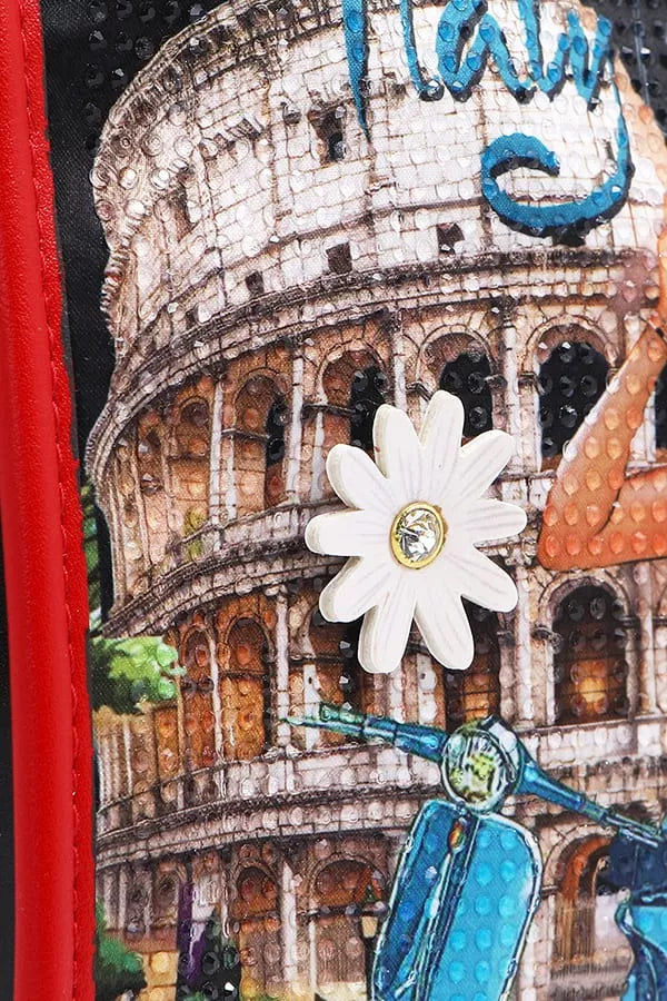 Nicole Lee USA Martha Travels Italy Multi Pocket Shoulder Bag OutfitFlow