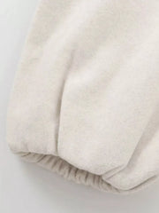 Plus Size Casual Fleece Zip-Up Bomber Jacket OutfitFlow